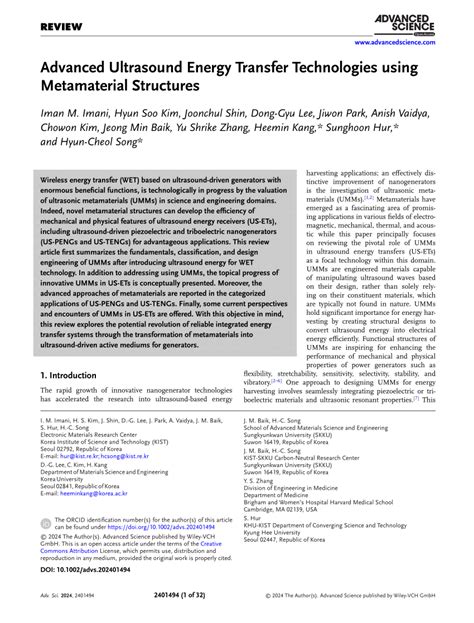 Advanced Ultrasound Energy Transfer Technologies using .